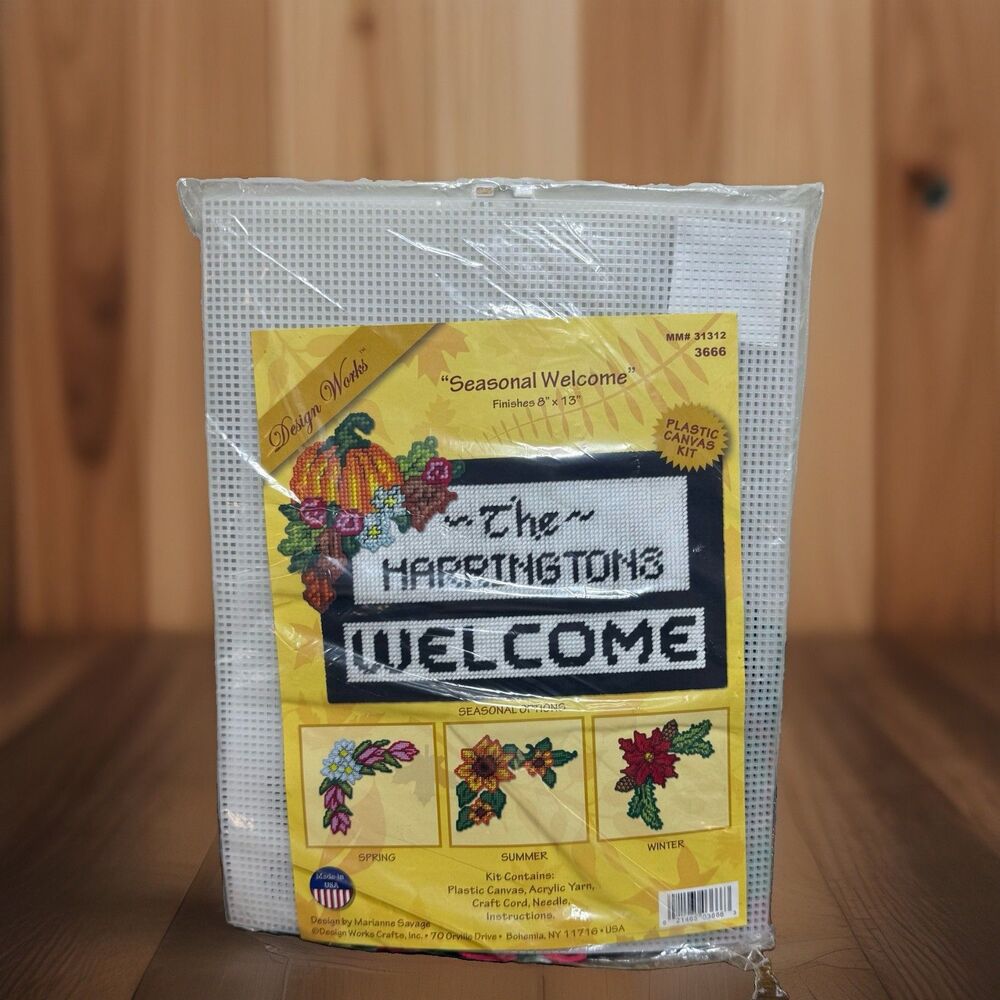 Design Works Crafts Seasonal Welcome Counted Cross Stitch Sign Kit Multicolor